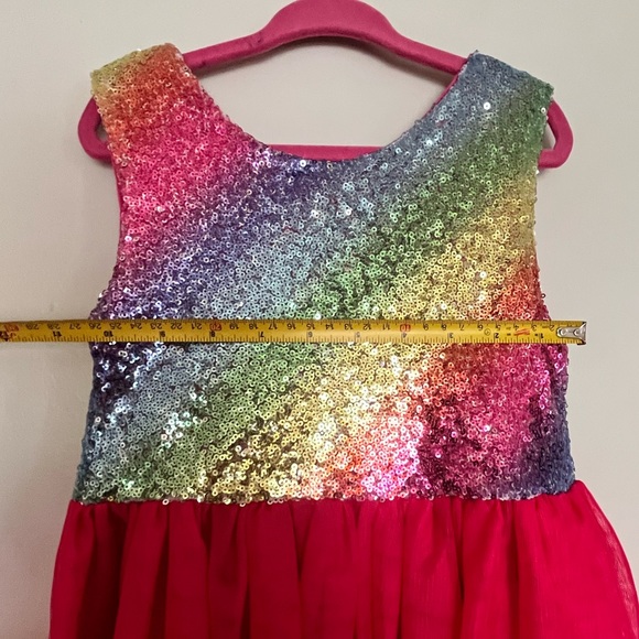 Girls rainbow dress - Picture 3 of 5